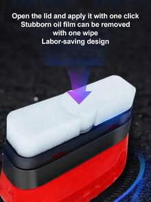 2pcs/Set Kit Anti-Kabut Kaca Depan Mobil - Termasuk Sikat Pembersih Resin ABS, Spons Aplikator, dan Kain Mikrofiber, Menghilangkan Minyak, Noda Air, dan Kabut, Cocok untuk Kaca Depan, Jendela Samping, Kaca Spion, Kacamata, Helm, Mudah Digunakan - A - View 9