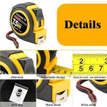 1m/5m/7.5m Dual Unit Thick Anti-Drop Durable Measuring Tape, High Precision Steel Ruler With Case - Tape Measure - View 3