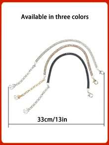 1 Pair High Heel Non-Slip Shoelaces, Rhinestone Elastic Band Anti-Slip Chain, Adjustable Shoelaces, Ankle Fixing Elastic Shoe Laces Accessories - Multicolor - View 3