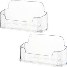 1个透明塑料单卡槽名片夹，适用于商务展览 - 彩色 - 查看 2