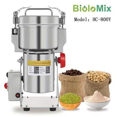 BioloMix 800g Electric Grain Mill Grinder, Grains Spices Hebals Cereals Coffee Dry Food Grinder
