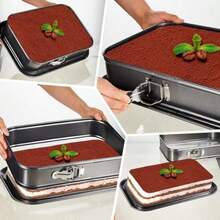Cake Tin 35x24cm Spring Form Pan Rectangular Cake Baking Trays Cheesecake Tin For Baking With Removable Bottom Baking Pan Cake Molds Large-35x24cmdjj - Large35x24cm - View 6