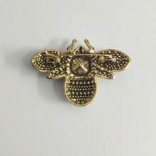 1 Piece Retro Bee Design Rhinestone Alloy Brooch Suitable For Women's Clothing Accessories - Golden - View 4