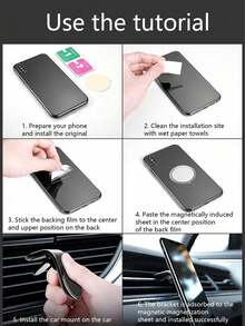 L-Shaped Magnetic Air Vent Car Phone Holder, Universal Magnetic Car Phone Mount, Strong Magnetic Adsorption - Multicolor - View 7