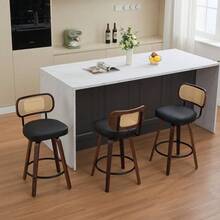 Barstools - Black + PU Leather + Foam - View 6