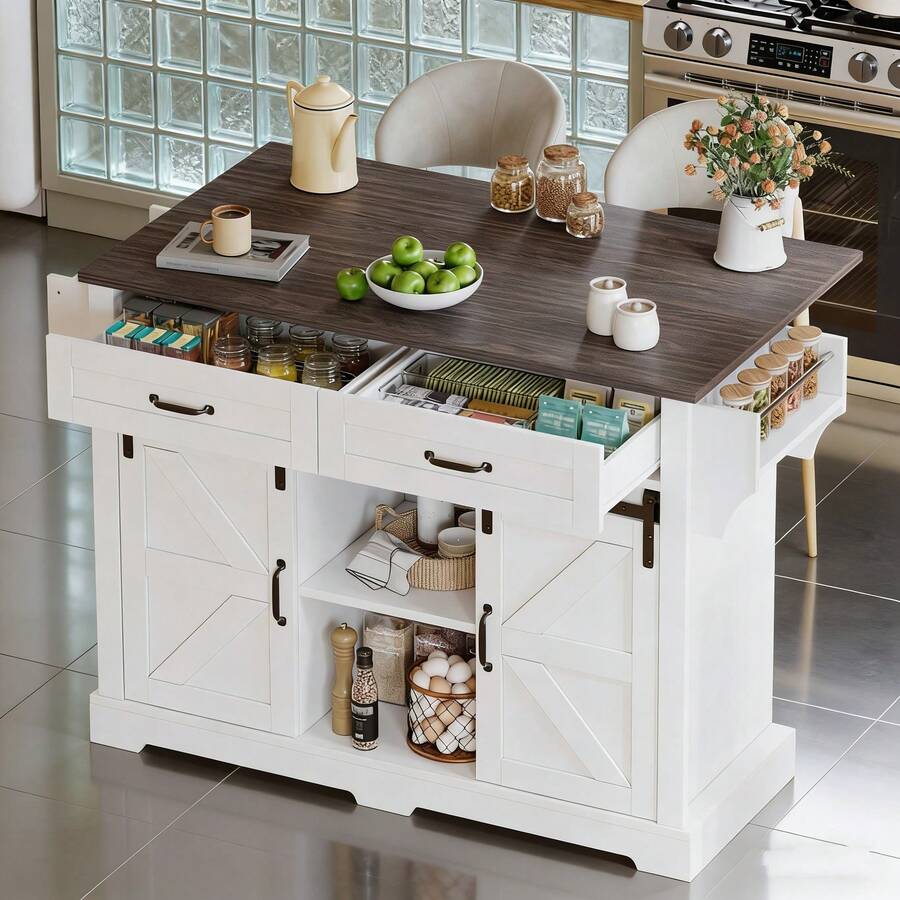 Cabinets - Brown+White + MDF + European - View 1