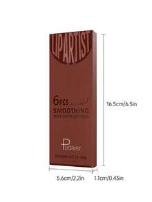 Pudaier 6pcs/Set Soft Smooth Waterproof Long-Lasting Lip Liner Set, Suitable For All Skin Tones, Great Gift For Valentine's Day And Parties - 06/13/15/17/18/23 - Xem 3