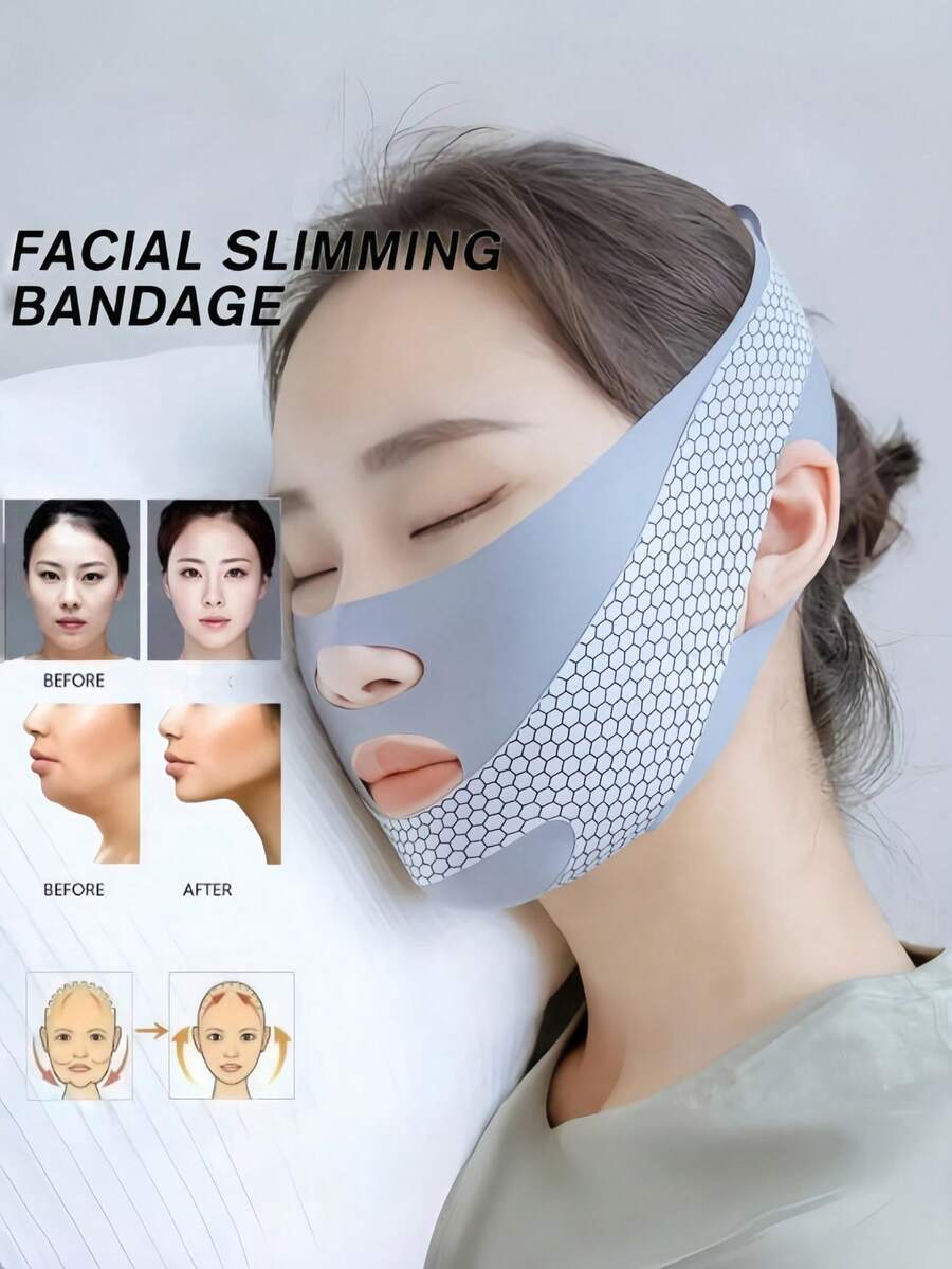Beauty Face Bandage | Gentle Facial Contour Wrap | Skin-Friendly Reusable Face Strap For Skincare Routine - Multicolor - View 1