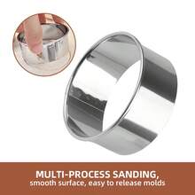 3/5/12pcs Round Dumpling Cutter Set,Stainless Steel Cake Mold Rings, Round Mousse Cake Ring, Cookie Cutters, Pancake Molds, Baking Tools - - - View 5