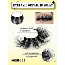 10 Pairs Soft, Fluffy & Natural 3D Mink False Eyelashes Makeup Set, Extension Lashes & Short Lashes - Black - View 10