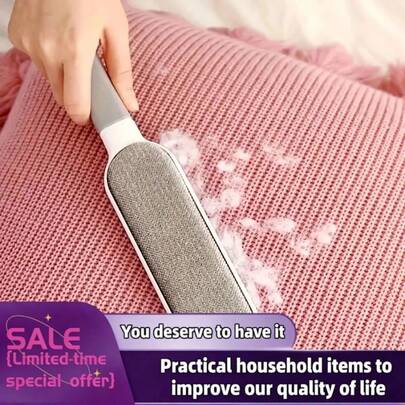 Double-Sided Pet Hair Remover, Manual Static Cling Hair Brush, Suitable For Clothes, Sofa, Furniture, Carpet Cleaning, Reusable, Durable Polypropylene Material, No Power Required