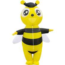 Inflatable Bee Costume Adult, Bee Costume, Inflatable Costumes Women Men, Full Body Bee Costume, Fancy Funny Bee Costumes Christmas Halloween Blow Up Costumes - Yellow - View 2