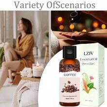 100ml/3.4oz + 30ml/1.0oz Coffee Essential Oil Diffuser Set, Coffee Essential Oil, Massage Oil, Home Fragrance Diffuser, Facial Care Gift - Coffee Flavor - View 5