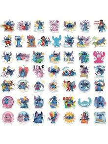 Disney 50pcs Official Stitch Stickers, DIY Packaging Tape Stickers, Suitable For Daily Or Party Holiday Decoration, Fun Gift For Friends - one-size - View 6