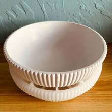 条纹硅胶模具 DIY 石膏水泥烛台水晶环氧树脂托盘 - 矽膠模具 - 查看 7