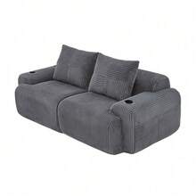 Sofas & Couches - Dark Gray + Corduroy + Foam + 2 Seat-2 - View 11