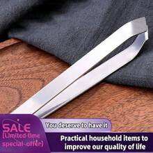1/2/3pcs Stainless Steel Straight & Curved Tweezers, Turkey Feather Plucker, Fish Bone Tweezers, Hotel Supplies Fish Bone Tweezers, Poultry Plucker, Garlic Peeler, Vegetable Peeler, Multi-Function Stainless Steel Clamps, Kitchen Tools - View 9