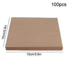 100 tờ giấy nướng không tẩy trắng - Dùng cho bánh quy và các loại bánh khác - Chống dính và chống dầu mỡ - màu nâu - Xem 3
