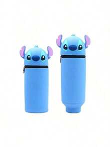 2-In-1 Cute Cartoon Pencil Case, Soft Silicone Retractable Pencil Box, Lovely For Children, School, Home & Office, Green Expandable Pencil Holder - Multicolor - View 7