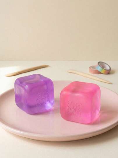 POKOJA LAND Sensory Squeeze Cube Toy - Stress Relief Cube, Soft Squishable Texture, Handheld Desktop Toy, Effectively Relieve Anxiety, Suitable For Classroom, Outdoor, Office Stress Relief, Ideal For Desktop Decor, Classroom Rewards, Party Favors And Holiday Gifts! - Recommended Halloween Gift, Cute Toy, Taba Cute Toy, Anti-Stress Toy (No PVC Storage Bag - Not Recommended For Use)