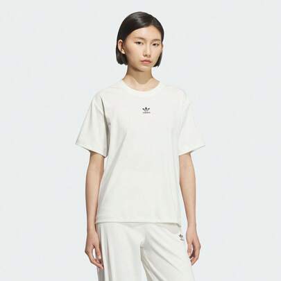 Adidas Originals Camiseta de manga corta ESS WR camiseta para mujer, camiseta corta sin cuello de punto TKD1862