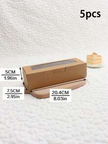 5pcs/10pcs Rectangular Window Macaron Boxes, Bread Boxes, Dessert Boxes, Donut Boxes, Chocolate Boxes, Candy Packaging Boxes, Pastry Gift Boxes For Festivals And Parties - View 12
