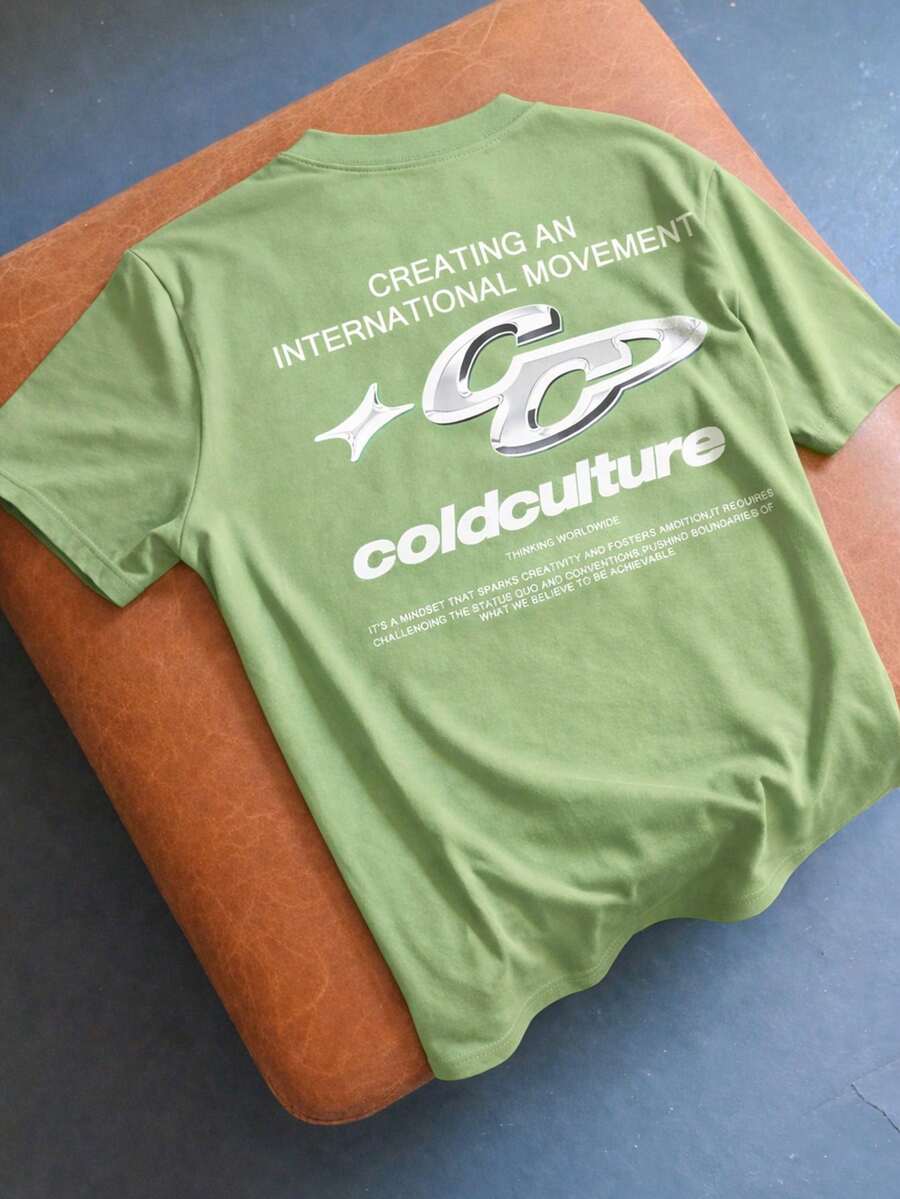 OVDY Unisex Vintage Street Graphic Oversized T-Shirt, Music Festival Tee - Green - View 1