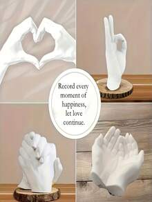 JUEFISH Hand Mold Pink Valentine's Day & Anniversary Handmade Creative Model DIY Children Gift - A - View 5