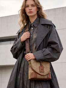 Fashionable Versatile Letter Retro Commuter Tote Bag, Casual Women's Handbag, Shoulder & Crossbody Bag - Multicolor - View 2