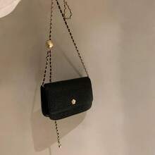 2026 New Fashionable Camellia Flower Small Square Bag, Versatile Chain Shoulder Crossbody Bag For Women - Black - View 2