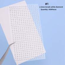 混合装 2mm/3mm/4mm 发用自粘珍珠贴纸 面部珍珠贴纸 适用于头发、面部化妆、美甲 DIY 手工艺品 - 貼紙 - 查看 6