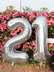 40 Inch Large 18th Birthday Number Balloon Candy Color 21st Birthday Number Balloon 1 Free Accessory 18th Birthday, 21st Birthday Party Decoration Scene Arrangement 18th 21st Photo Props - 18th Birthday - View 31