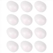 12 Pack 3 Inch Easter Foam Egg White Egg Craft Egg Foam Natural Polystyrene Egg Foam Handmade Egg Ball - A - View 3