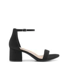 Women Chunky Low Heel Summer Sandals, Elegant Open Toe Ankle Strap Low Heeled Sandals For Causal And Wedding Party Wearing - màu đen - Xem 4