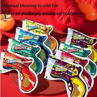 10/15/12/20个随机颜色五彩纸屑礼炮 - 彩色PET塑料派对装饰品，带有星星和爱心图案，适用于婚礼、生日、圣诞节、新年和万圣节庆祝活动 - 嘉年华派对用品和礼物，可爱的庆祝活动和玩具装饰品