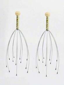 1/2pcs 12-Claw Head Massager, Head Scratch Scalp Massager, Scalp Massage Relaxation Scratcher, Head Massage Hair Stimulation And Body Stress Relief - Multicolor - View 10
