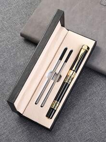 Juego de bolígrafos de metal con perlas y texto/logotipo personalizado, con recambio y caja de regalo. Bolígrafo de firma neutro de alta gama, regalo ideal para padrinos de boda, bolígrafo de negocios con diseño calado de metal, bolígrafo de caligrafía para estudiantes, bolígrafo de firma de oficina con textura de madera para adultos, regalo perfecto para maestros, padres, amigos, novio y padrinos. - Multicolor - Ver 13