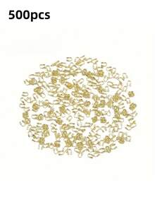 100/200/500pcs U-Shaped Brass Metal Wire Protective Rings With 1mm Hole, For Jewelry Making Earrings Bracelets Necklaces DIY Craft Accessories - Multicolor - View 25