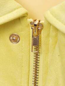 DEEKA Spring & Autumn New Casual Versatile Suede-Like Bomber Jacket For Women - Yellow - View 8