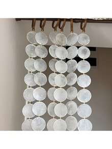 10/30/50pcs 5.0cm Double Hole Mother Of Pearl Discs, DIY Hand-Painted Stickers, Pearl Curtain, Wedding Decor, Mica Pearl Gifts, Feather - Round - View 3