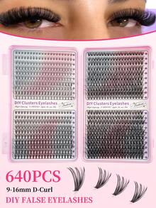 9-15mm 640片 D捲度自然豐盈DIY假睫毛簇 - D - 查看 6
