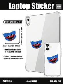 110 Peças Adesivos de Personagens de Animação Engraçados de Desenho Animado, Adequados para Bagagem, Laptop, Bicicleta, Motocicleta, Papelaria, Scooter, Móveis, Geladeira, Telefone, Copo, Capacete, Carro, Ótimo Presente para Amigos, Família, Fãs - Visão 3