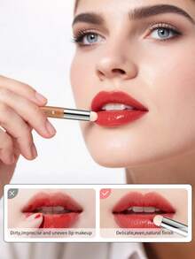 DUcare Pro Artist Approved All-In-One Multi-Tasker Makeup Brush With Protective Cover: Simplify Your Makeup Routine & Vanity Essentials For Lips, Concealer, Cream Blush, Liquid Foundation, Eyebrow, Eyeshadow, Countouring, Highlighting & Spot Coverage - Brown - View 3