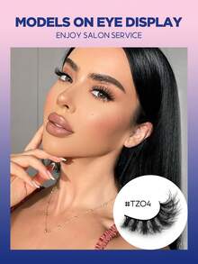 Lasvirey 7 Pairs Fluffy Cat Eye Eyelashes 3D Curl Faux Mink Lashes Wispy Volume Eye Lashes Clear Band Flase Lashes Enlarged Eyes Slim And Long Full Strip Lashe For Luxuary False Eyelashes - View 2