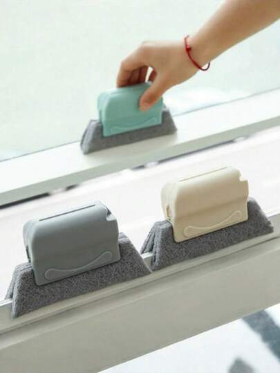 1 pieza Herramienta de limpieza para ranuras de ventanas, herramienta de limpieza doméstica para grietas, ranuras, esquinas, puertas y ventanas