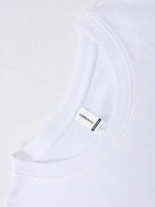 Disney, Stitch, Lilo & Stitch, I Am Amazing, Graphic Tee, Oversized T-Shirt, Crew Neck, Side Slit, Women's Top, Casual Wear, Spring Summer, Japanese Style, Cartoon Print - trắng - Xem 3