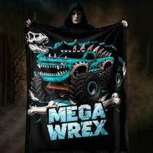 1PC 3D Monster Jam Monster Truck Cartoon Blanket, Edgy Gift For Motorsports Fans, Themed Man Cave Decor, Retro Sci-Fi Party Accent & Race Day Souvenir,Soft Throw Blanket For Home Bedroom Bed Sofa Picnic Travel Office Cover Blanket, Multiple Sizes 50x60 To 60x80 Inches - Nhiều màu 25 - Xem 5