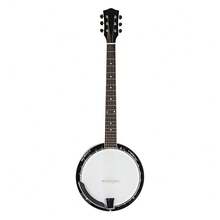 Six-String Sapele Banjo - Reddish-brown - View 2