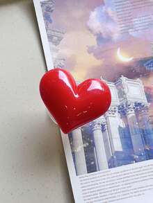 1个创意心形3D手机支架，便携式伸缩桌面支架 - 彩色 - 查看 6