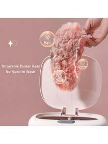 10pcs Heavy Duty Thick Disposable Pink Dust Cleaning Replacement Heads, Paired With 1 Handle, 360° Multi-Surface Coverage Disposable PP Electrostatic Duster, Detachable Brush Head Suitable For Furniture Crevices, Appliance Edges, Wall Lines And Other Narrow Spaces, Deep Cleaning Desktops, Bookshelves, Washing Machines, Furniture, Cars, Keyboards, Pet Hair - Multicolor - View 11